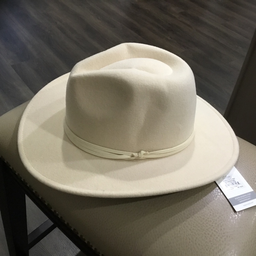 BRAND NEW! Mud Pie Cream Felt Fedora Hat